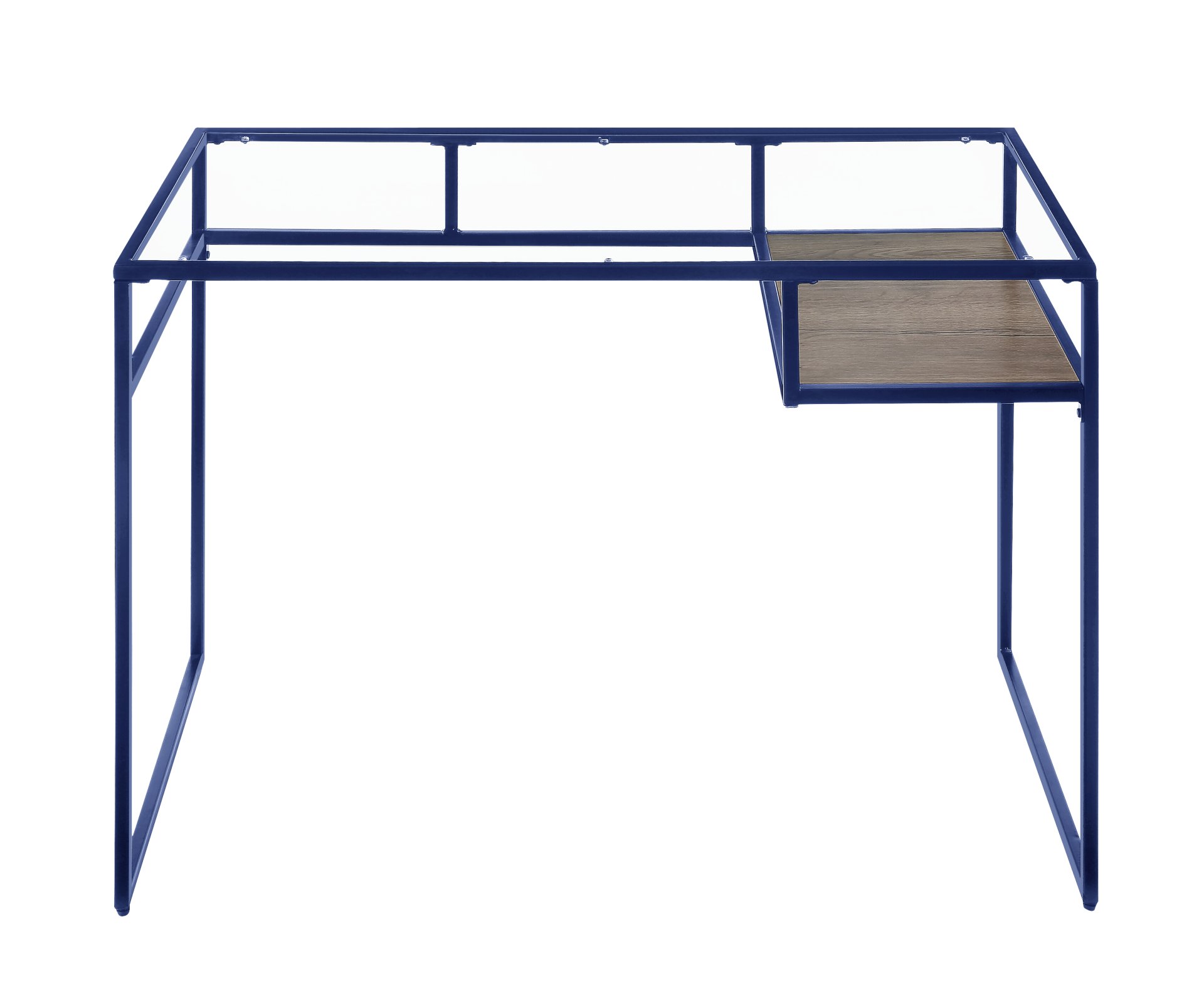 Yasin - Glass Top Writing Desk - Blue - Image 4