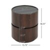 Elegant Italian High Grade Double Layer Storage Round Side Table - Brown / Black - Image 3
