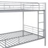 Full Over Full Metal Bunk Bed - Sliver - Image 5
