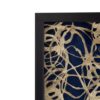 Rectangular Shaped Rice Paper Shadow Box Decor Wall Art, Transitional Style Wall Decor (Set of 2) - White / Blue - Image 9