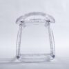 Dining Chair, Plastic Seat, Welding Chair (Set of 4) - Transparent - Image 4