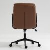 Office Chair, Mid Back Home Office Desk Task Chair With Wheels And Arms Ergonomic Computer Rolling Swivel Chair With Padded Armrest - Brown - Image 8