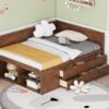 Full Size Daybed With Drawers And Shelves - Walnut - Image 9