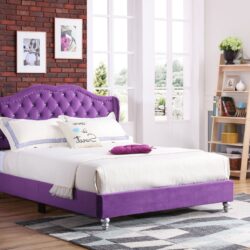 Full Bed Transitional Upholstered - Purple