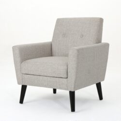 Devotion - Upholstered Club Chair With Birch Wood Legs - Beige