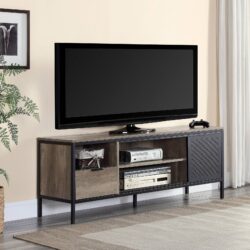 Nantan - TV Stand - Rustic Oak / Black