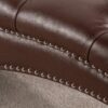Tufted Armless Chaise Lounge - Dark Brown - Image 12