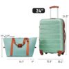 Hardshell Luggage Sets 24" / Bag Spinner Suitcase With Tsa Lock Lightweight - Green - Image 7