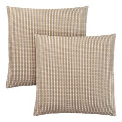 Pillows, Square, Insert Included, Decorative Throw, Hypoallergenic Polyester, Modern, Stylish Appearance (Set of 2) - Taupe