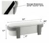 Large Versatile Storage Ottoman Bench: Spacious, Durable, Stylish - White / Light Gray - Image 3