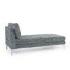 Upholstered Chaise Lounge With Iron Bracket Legs - Gray - Image 6