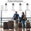 4 Piece Luggage Set Suitcase Set, Abs Hard Shell Lightweight Expandable Travel Luggage With 4 Packing Cubes, Tsa Lock, Spinner Wheels (16 / 20 / 24 / 28) - Coffee - Image 8