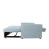 Loveseat Sleeper Pull Out Couch 3 In 1 Sofa Bed Adjustable Backrest - Light Blue - Image 3