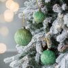 Christmas Ball Ornaments, Decorative Hanging Ball Christmas Tree Ornaments, For Holiday Party Decorations (Set of 12) - Green - Image 6