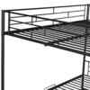 Full Over Full Bunk Bed With Shelf And Guardrails - Black - Image 8