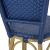 Outdoor Rattan And Aluminum French Barstools Set - Navy Blue - Image 12