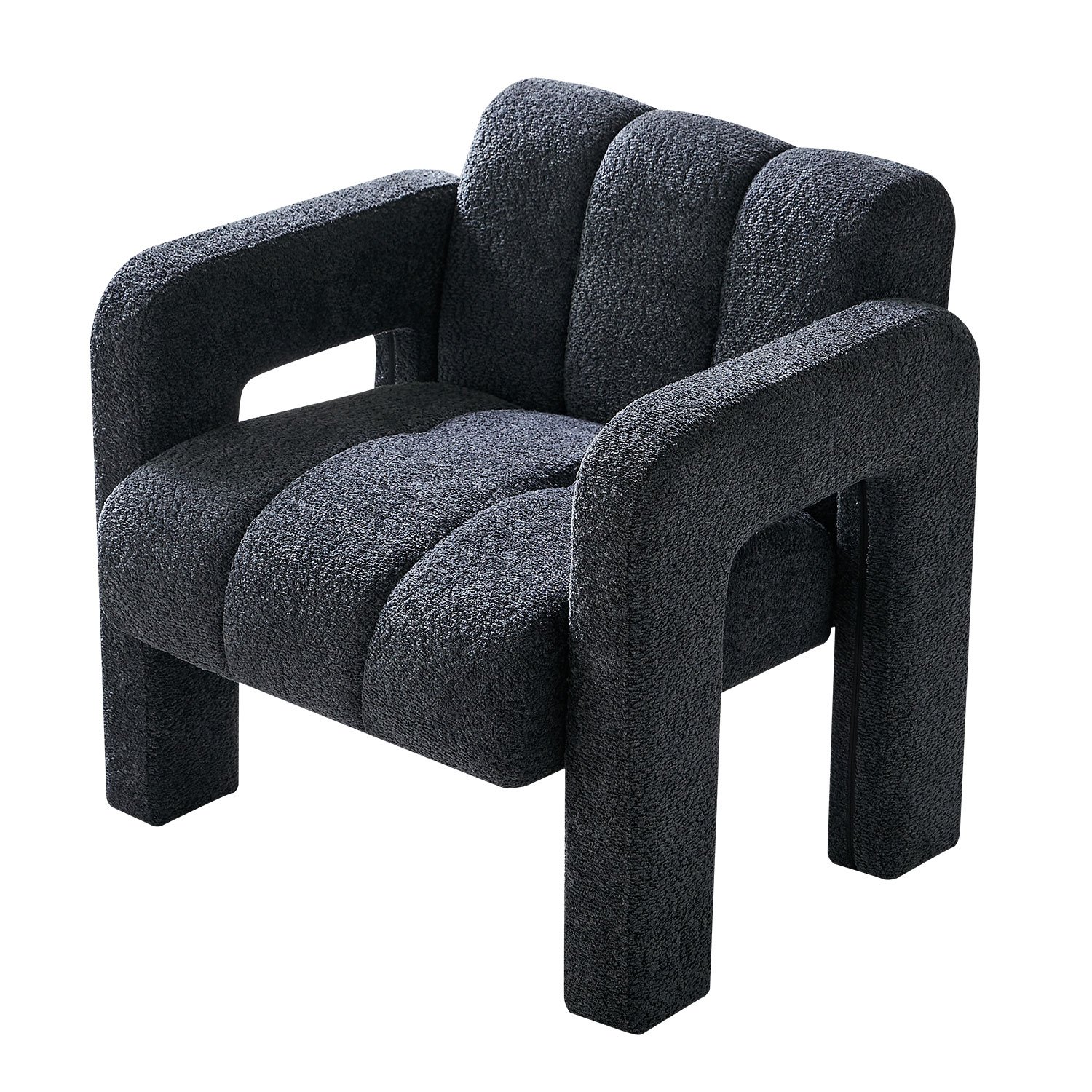 31.10" Boucle Upholstered Accent Chair - Dark Gray - Image 6