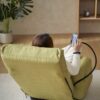 Adjustable Swivel Lounge Chair With 360 Degree Rotating Seat And Headrest Support Leisure Chair Deck Chair Game Chair For Living Room - Green - Image 18