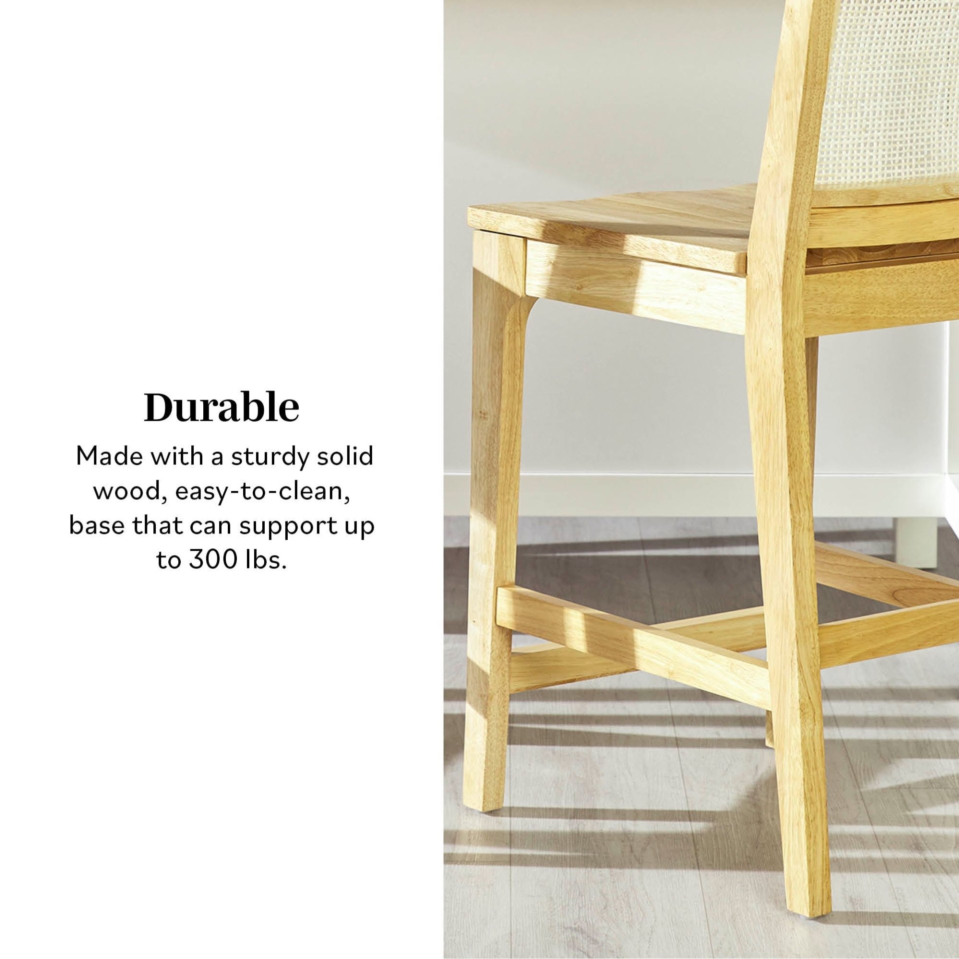 Transitional Counter Stool (Set of 2) - Natural - Image 4