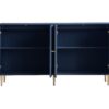 Modern Lacquered 4 Door Wooden Cabinet Sideboard Buffet Server Cabinet Storage Cabinet, For Living Room, Entryway, Hallway, Office, Kitchen And Dining Room - Blue - Image 8