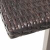 Outdoor Square Rattan Bar Table With Iron Frame - Multi Brown - Image 11