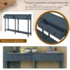 Hearth & Haven Daniel - Console Table With 2 Storage Drawers And Bottom Shelf For Living Room Entryway - Antique Navy - Image 5