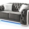 Flared Arm Loveseat - Gray - Image 3