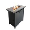 Outdoor Fire Pit Table With Lid & High-Quality Materials - Black - Image 5