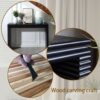 Modern Wood Console Table With Ribbed Legs - Antique Black / Black - Image 9