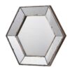 Hexagon Wall Mirror With Traditional, Home Decor Accent Mirror For Living Room, Entryway, Bedroom - Silver - Image 5