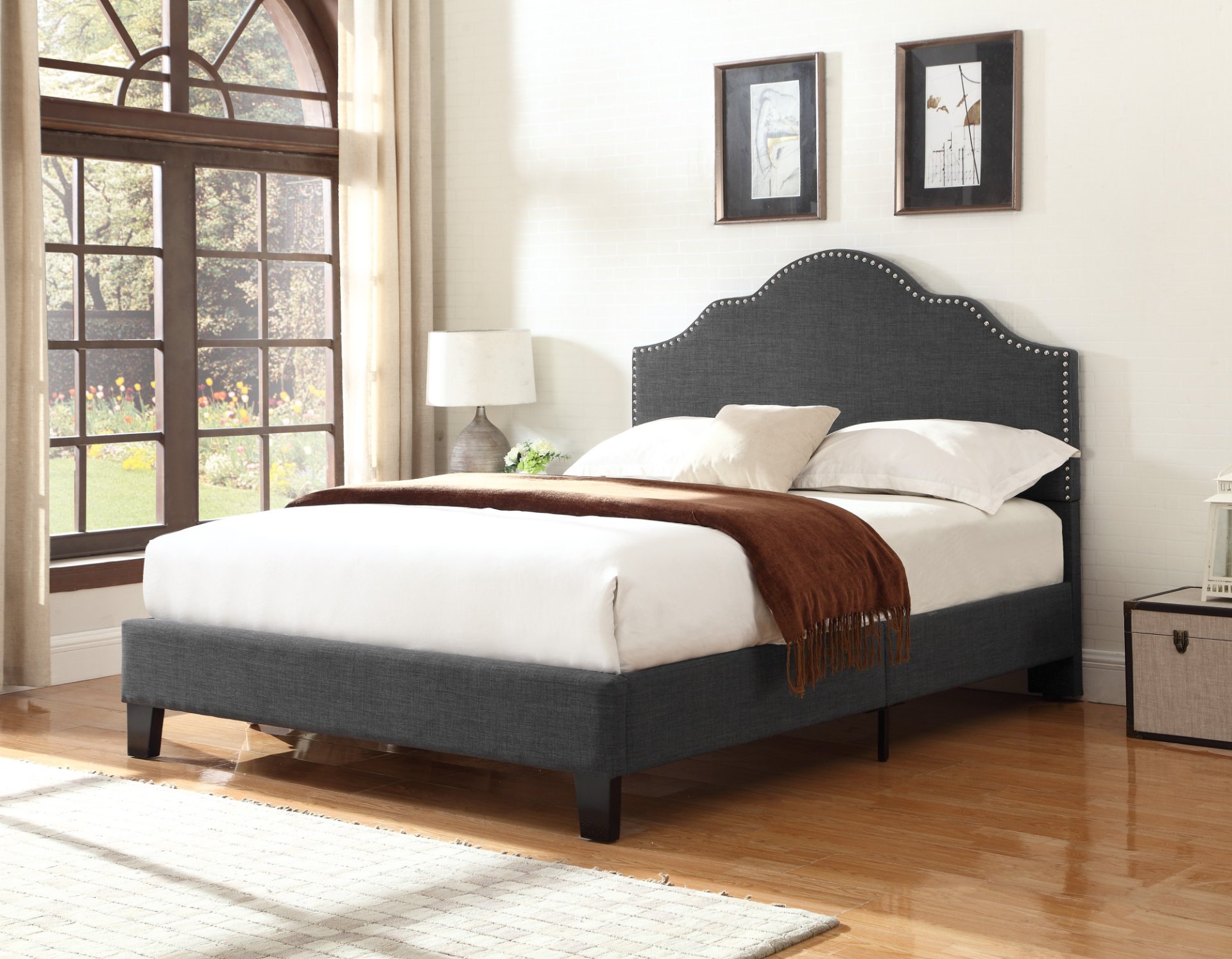 Kopa - Queen Upholstered Bed - Gray - Image 6