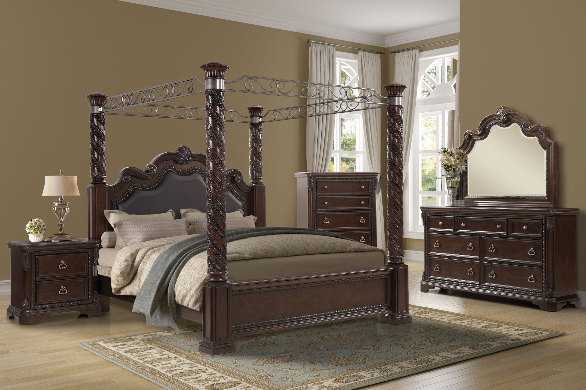 2 Drawer Nightstand - Mahogany - Image 4