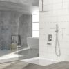 12" Ceiling Mount Square Shower System With Waterfall Tub Spout And Handheld Shower - Brushed Nickel - Image 4