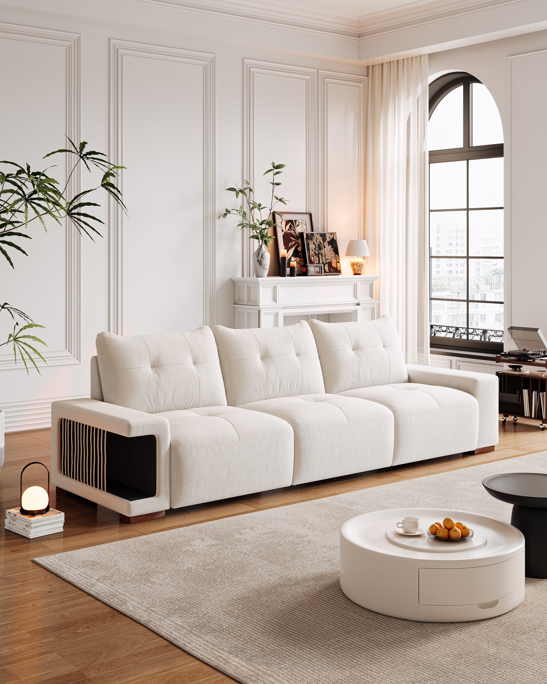 3 Seater Sofa Couch For Living Room, Modern Couches For Small Space, Cat Nest Sofa, For Cat Friendly, Comfy Couch With Waterproof And Cat Scratch Resistant Fabric - Image 3