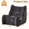Bean Bag Chair, Lazy Floor Sofa Couch - Gray - Image 3