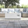 Outdoor Fire Pit Table With Lid - White - Image 2