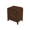 Lionel - Mid-Century Modern Nightstand 3 Drawer Bed Side Table - Brown - Image 15