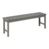 Modern Slat Top Solid Wood Patio Bench - Brown - Image 4