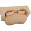 2 In 1 Convertible Sofa Bed, Full Size Folding Loveseat Couch With Soft Teddy Fabric, Floor Sofa Mattress With 2 Pillows, Space Saving Futon For Small Living Room, Dorm - Apricot - Image 13