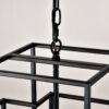 8 Light Metal Lantern Tiered Pendant Hanging Light Fixtures, Industrial Farmhouse Adjustable Height Chandeliers For Dining Room Hallway Foyer Entryway (E12 Bulbs Not Included) - Matte Black - Image 15