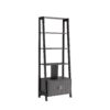 Modern Bookcase With Four Open Shelves And Two Door Cabinet - Black / Gray - Image 3