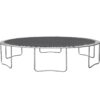 14Ft Powder Coated Advanced Trampoline With Basketball Hoop Inflator And Ladder (Outer Safety Enclosure) - Orange - Image 3