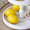 Two Tiered Round Wooden Tray - White - Image 4