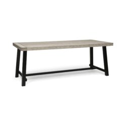Equilibrium - Outdoor Dining Table With Slat Top Table - Gray