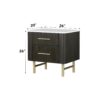 Clayten - Marble Top Nightstand - Espresso - Image 8