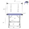 Folding Dog Pet Grooming Table Heavy Duty Stainless Steel Pet Dog Cat Grooming Table - Blue - Image 2