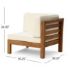 Oana - 2 Piece Loveseat Set With Acacia Wood Frame And Water Resistant Cushions - Beige - Image 6