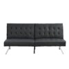 Contemporary Wood Frame Sofa Bed With Stainless Legs - Black - Image 6