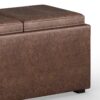 Avalon - 5 Piece Storage Ottoman - Distressed Chestnut Brown - Image 5