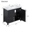 Bathroom Vanity Organizer With Sink, Combo Cabinet Set, Bathroom Storage Cabinet, Retro - Espresso - Image 3